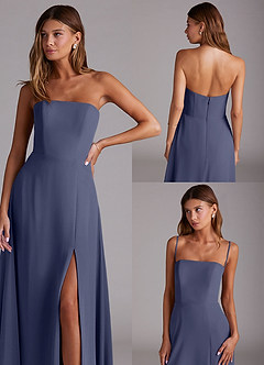 Azazie Wren Bridesmaid Dresses Stormy A-Line Side Slit Chiffon Convertible Dress image9