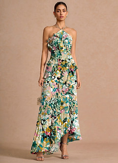 Hatsu Green Floral Maxi Dress image4