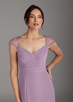 Azazie Blanchett Final Sale Wisteria Mermaid Sequins Chiffon Dress image7