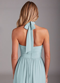 Azazie Avary Bridesmaid Dresses Mist A-Line Pleated Chiffon Dress image7