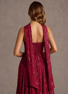 Gabriela Burgundy Maxi Dress image7