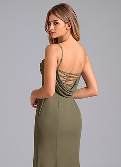 Azazie Wynni Abiti da Damigella Abito Sirena in Chiffon Corsetto Willow Green image2