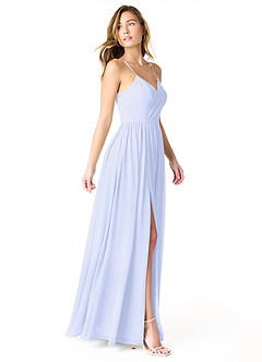 Azazie Cora Bridesmaid Dresses Lavender A-Line Pleated Chiffon Dress image4