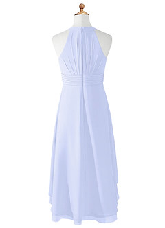 Azazie Linna Junior Robe Trapèze en Mousseline de soie Plissée Lavande image6