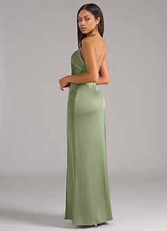 Azazie Marla Bridesmaid Dresses Pistachio Sheath Strapless Stretch Satin Convertible Dress image5