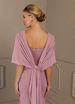 Azazie Dion Mother of the Bride Dresses Vintage Mauve Sheath Scoop Stretch Crepe Dress image7