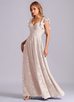 Azazie Leilani Jurken voor bruidsmeisjes Jurk van Bloemen Burn-out met A-Lijn Sweetheart Halslijn Blozend Roze image4