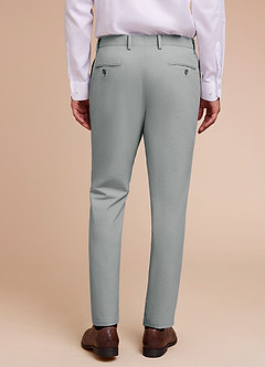 front Miles Light Grey Seersucker Dress Pants