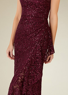 Azazie Eleanora Mother of the Bride Dresses Cabernet Sheath Sequins Lace Dress image7