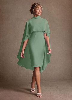 Azazie Irna Mother of the Bride Dresses Matcha Column Chiffon Dress image1