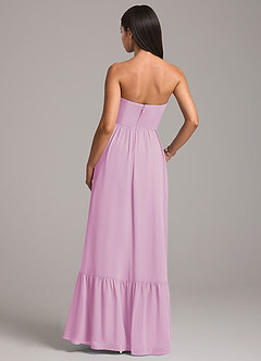 Azazie Kailee Bridesmaid Dresses Candy Pink A-Line with Pockets Chiffon Dress image6