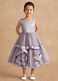 Azazie Posy Flower Girl Dresses Dusk A-Line Beaded Tulle Dress image1