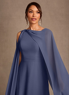 Azazie Liddie vestidos de madre de la novia Vestido de Tormenta de Gasa de Corte en A con Plisado image5