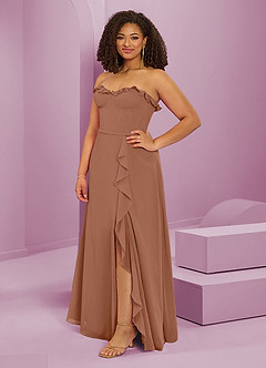 Barbie ♥ Azazie Final Sale Bronzer A-Line Sweetheart Neckline Chiffon Dress image11