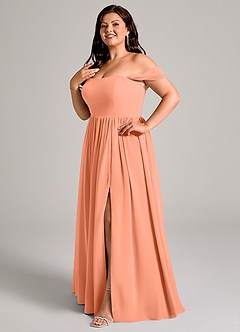 Azazie Calianna Bridesmaid Dresses Sunset A-Line Off the Shoulder Chiffon Convertible Dress image10