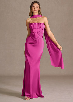 Vestido Rosa Caliente Largo Berthe image6