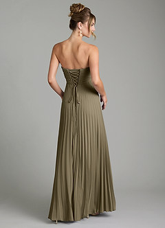 Azazie Tempest Robes de demoiselle d'honneur Robe Empire Convertible en Mousseline de soie Corset Vert Saule image5