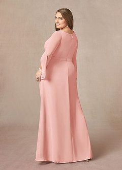 Azazie Belinda Mother of the Bride Dresses Rosette A-Line V-Neck Pleated Chiffon Dress image9