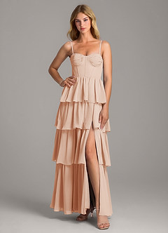 Azazie Alanna Bridesmaid Dresses English Rose A-Line Sweetheart Neckline Chiffon Dress image3