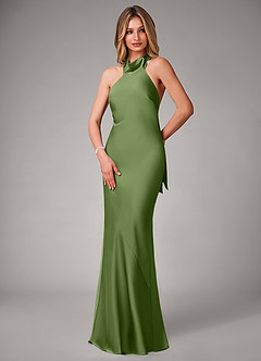 Azazie Velli Bridesmaid Dresses Juniper Mermaid Stretch Satin Dress image3