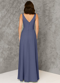 Azazie Kori Final Sale Stormy A-Line Pleated Chiffon Dress image2