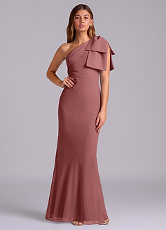 Azazie Yuanna Bridesmaid Dresses Amethyst Mermaid One Shoulder Chiffon Dress image1