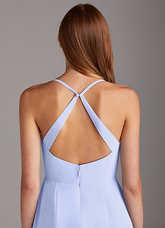 Azazie Manila Bridesmaid Dresses Lavender Sheath V-Neck Chiffon Dress image5