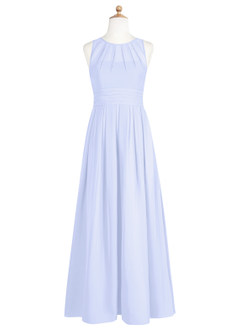 Azazie Bibiane A-Line Pleated Chiffon Floor-Length Junior Bridesmaid Dress image9