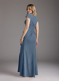 Azazie Tana Mother of the Bride Dresses Twilight Mermaid V-Neck Pleated Stretch Crepe Dress image2