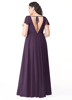 Azazie Reverie Bridesmaid Dresses A-Line V-Neck Ruched Chiffon Floor-Length Dress image10