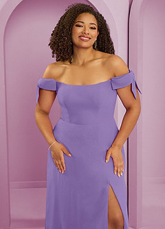 Barbie ♥ Azazie Bridesmaid Dresses Tahiti A-Line Off the Shoulder Chiffon Convertible Dress image11