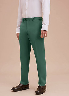 front Ethan Eucalyptus Refined Weave Dress Pants