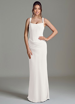 Azazie Niamh Suknie dla druhen Syrena Gorset Szyfon Do ziemi Sukienka image1