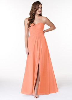 Azazie Arabella Allure Abiti da Damigella Abito Convertibile A-Line in Chiffon Scollo a Cuore Tramonto image1
