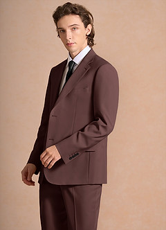 front James Espresso Structured Stretch Suit Jacket