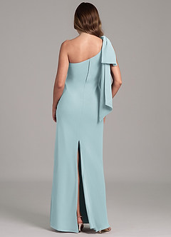 Azazie Capri Bridesmaid Dresses Mist A-Line One Shoulder Chiffon Dress image2