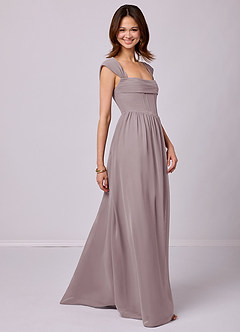 Barbie ♥ Azazie Bridesmaid Dresses Dusk A-Line Corset Chiffon Dress image3
