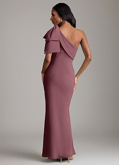 Azazie Yuanna Bridesmaid Dresses Sangria Mermaid One Shoulder Chiffon Dress image6