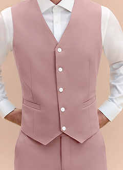 front James Dusty Rose Structured Stretch Suit Vest