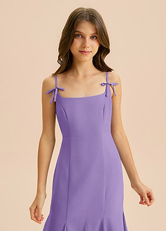 Azazie Evey Junior Abito Sirena in Chiffon Plissettato Tahiti image6