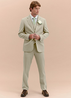 front James Tan Structured Stretch 3-piece suit