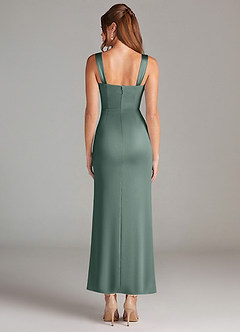 Azazie Denice Brautjungfernkleider Etui Plissee Stretch-Satin Kleid Seemoos image2