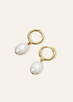 Golden Pearl Earrings