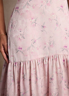 Azazie Alya Mother of the Bride Dresses English Rose A-Line with Pockets Stretch Satin Dress image7