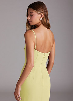 Azazie Saige Bridesmaid Dresses Lemon Sorbet A-Line Off the Shoulder Chiffon Convertible Dress image9