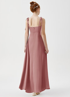 Azazie Rosey Junior Dusty Rose A-Line Sweetheart Neckline Stretch Satin Dress image2