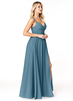 Azazie Chanel Bridesmaid Dresses Bermuda A-Line Pleated Chiffon Dress image4