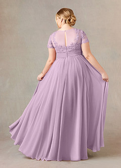 Azazie Annette Kleider für die Brautmutter A-Linie Spitze Chiffon Kleid Blauregen image8