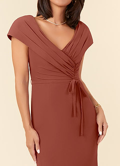 Azazie Bailora Mother of the Bride Dresses Auburn Mermaid Ruched Chiffon Dress image4