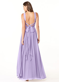 Azazie Dionne Bridesmaid Dresses Lilac A-Line Corset Chiffon Dress image2